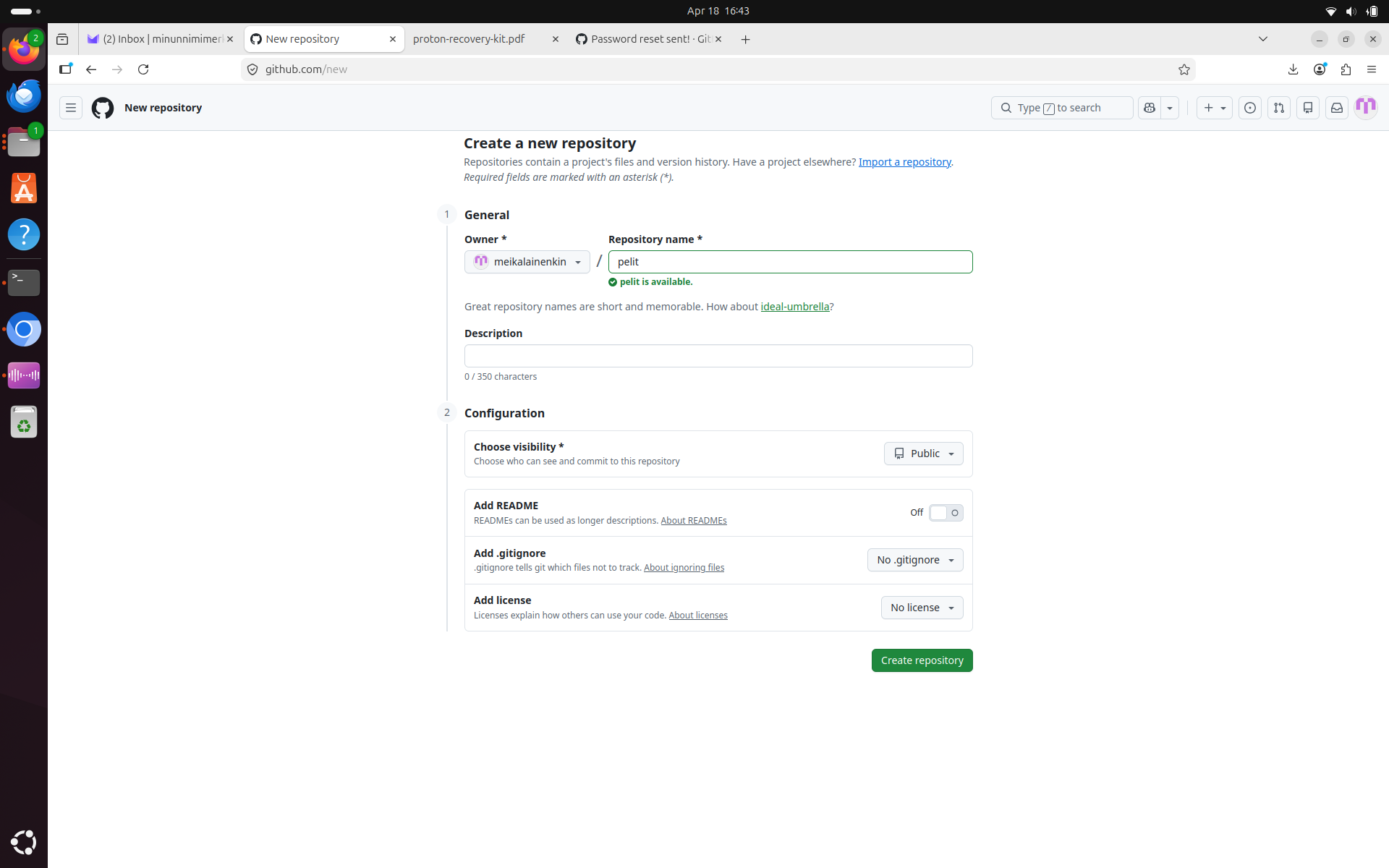 Uuden repon luontisivu